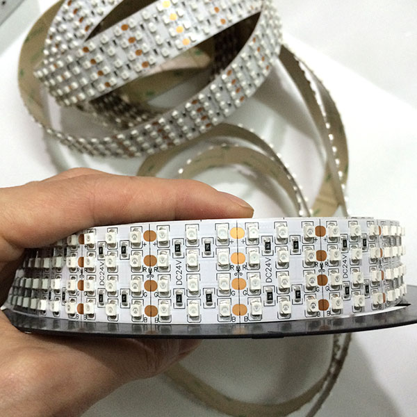 Quad Row Brightest RGB DC24V with Single Color 3528 LEDs Flexible LED Light Strip 2400LEDs per 16.4 Feet Engineering lighting Quad Row Brightest RGB DC24V with Single Color 3528 LEDs Flexible LED Light Strip 2400LEDs per 16.4 Feet Engineering lighting